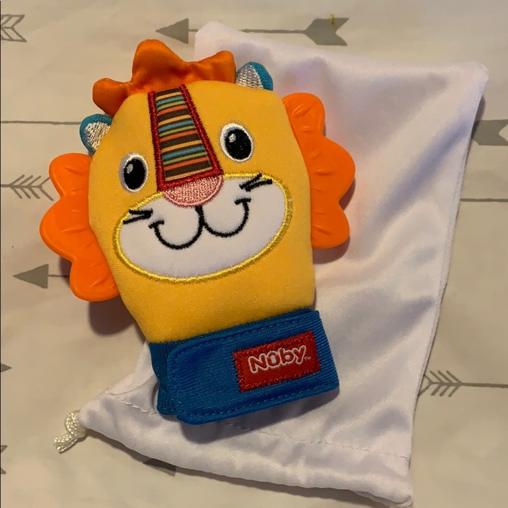 Lion teether glove